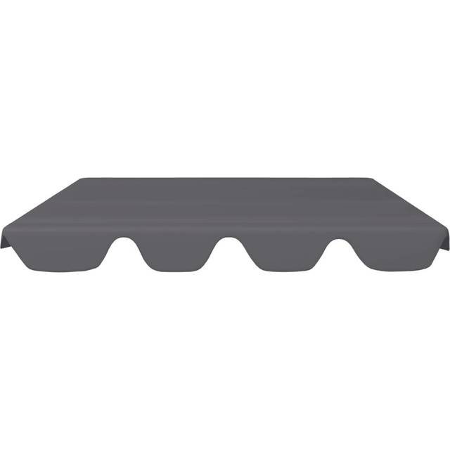 Replacement Canopy for Garden Swing Anthracite 150/130x70/105cm - Grey (18cm H X 150cm D)