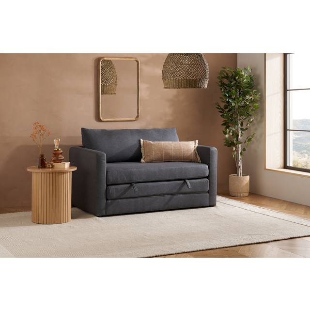 Eli Folding Bed with Mattress - Grey (154.94cm H X 345.44cm W X 495.3cm L)