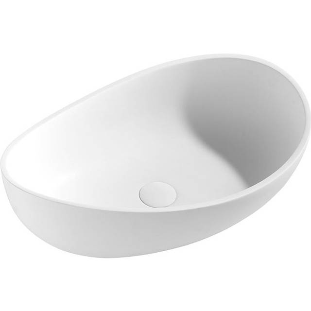Ebern Designs 60mm L x 37mm W Natural Stone Oval Sink (60mm L X 37mm W X 19mm H)
