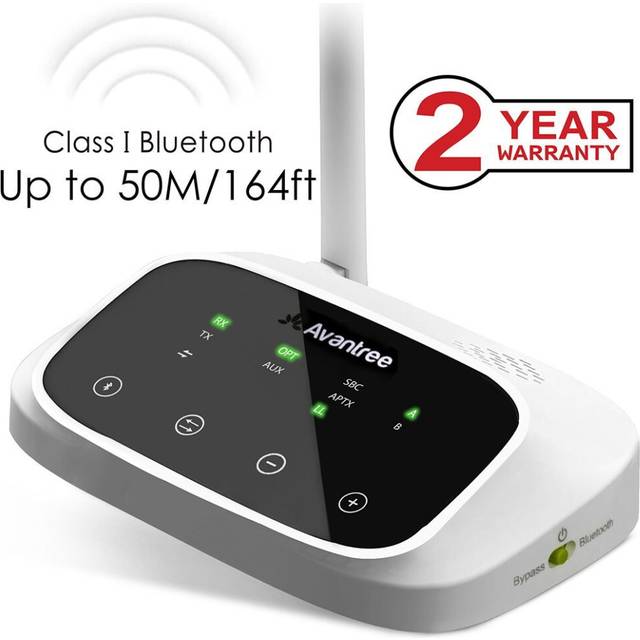 Avantree Oasis 50m LONG RANGE Bluetooth Transmitter Receiver for TV & PC Audio, Home Stereo Speakers, Certified aptX Low Latency, Dual Link, with...