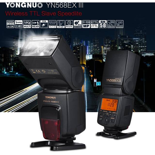 YONGNUO YN568EX III Wireless TTL Slave Flash Speedlite GN58 1/8000s HSS Supports USB Firmware black