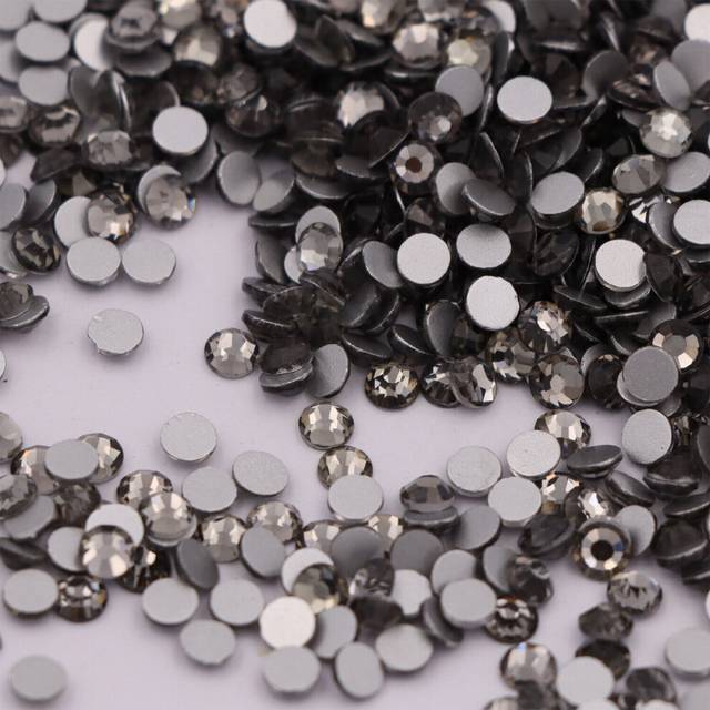 Glitter Crystal AB Flatback Clear Non Hot Fix Nail Art Rhinestones Decorations