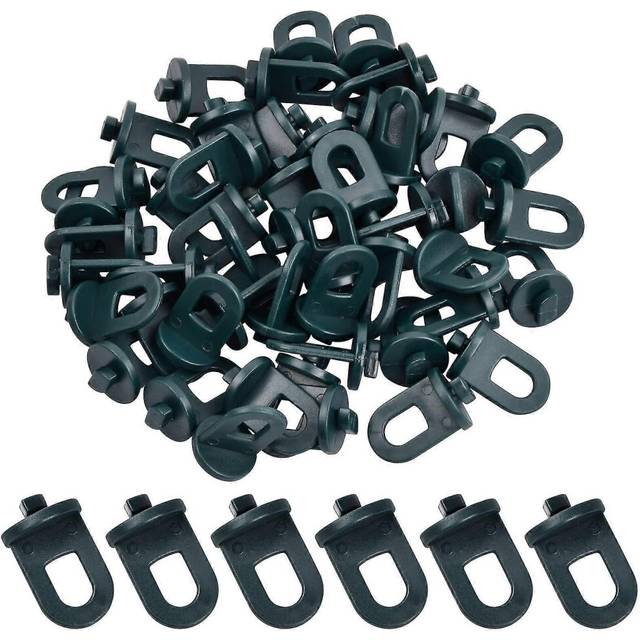 (As show, One size) 50 Piece Greenhouse Hook, Durable Plastic Clips For Greenhouse, Plant Flower Hanger Climbing Plant Support - Greenhouse Accessory