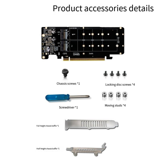 2U Server Array Expansion Adapter Splitter Portable Card