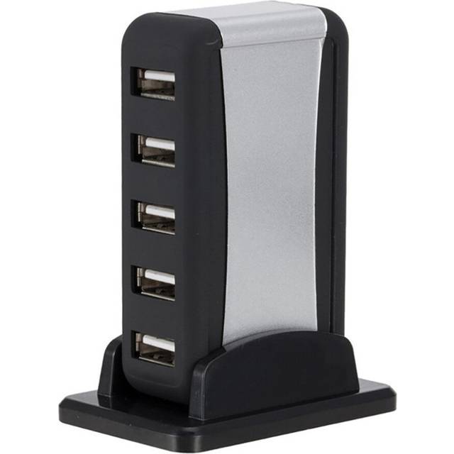 Vertical 7 ports Hub Distributor USB Hub with Base Power Supply External Splitter 480Mbps Plug Play Not Suit Mac OS X