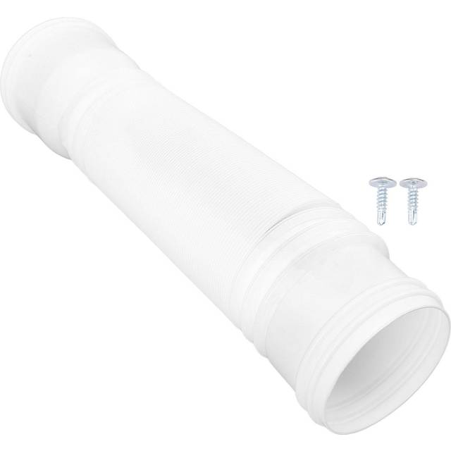 Rain Gutter Downspout Extension Flexible PE Extendable Drain Away Extender for Outdoor Villa Round white
