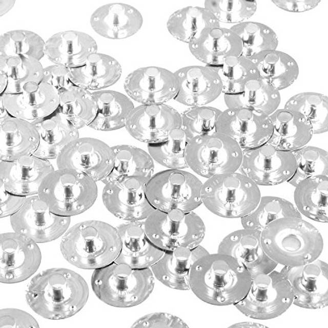 150x Metal Candle Wick Sustainer Tabs - DIY Candle Making, Candle Wick Base - Works with All Types of Candle Wax and Multiple Wick Sizes - Craft,