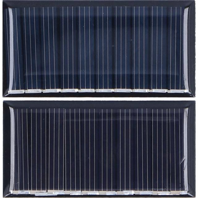 2Pcs Mini Solar Panels 0.25W 5V Portable Mini Polycrystalline Silicon Weatherproof Durable Widely