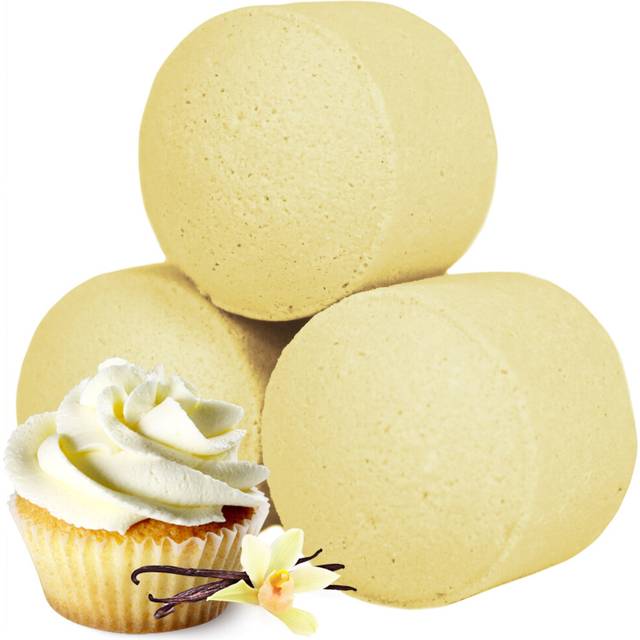 Pack Of 10 Chill Pills - Vanilla Cup Cake - Mini Bath Bombs