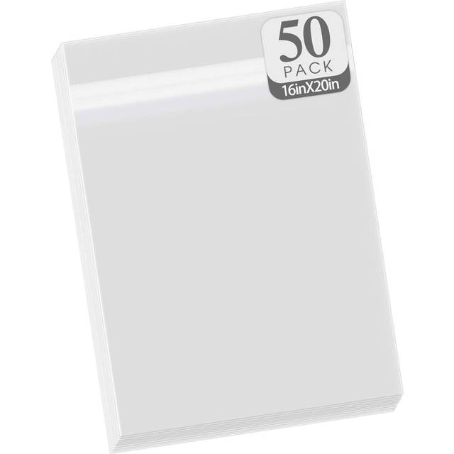 golden State Art  Pack of 50 clear Bag for Mat (16 38 x 20 18 for 16x20 Mats)