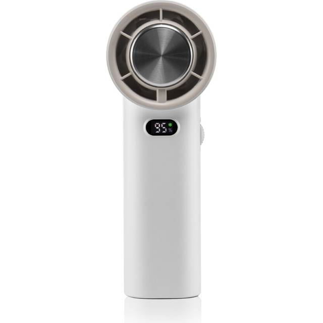 (White Cooling) LBQ Turbo High Speed Handheld Mini Cooling Fan USB Rechargeable Portable