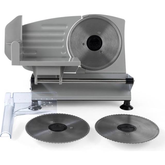 Progress EK4636P Electric Food Slicer, Meat Slicer Machine for Home, for Bread, Cheese, Bacon, 3 Blades, Adjustable Cutter, Thickness 1-15 mm, Safety