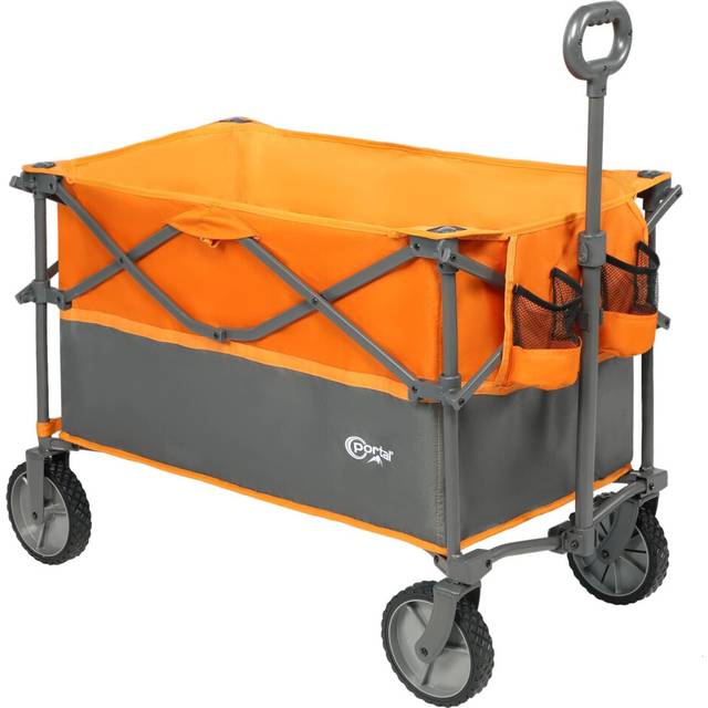 XL Deeper Festival Trolley Folding Garden Beach Camping Larger Capacity Pull along Cart Collapsible Wagon with Wheels Heavy Duty Foldable Picnic