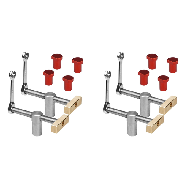 2X Woodworking Bench Dog Clamps with Bench Dog Stop Sets, Clip Clamp Fixture Vise Joinery Carpenter Tools(19mm)