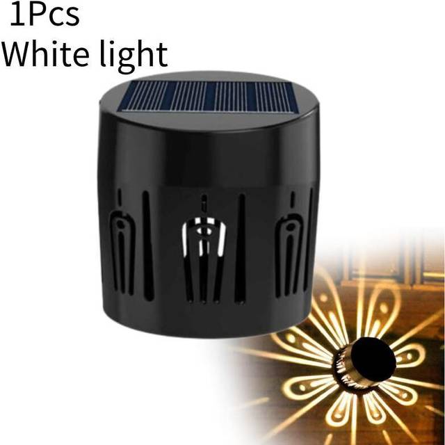 (White) Solar Fence Lights  Decorative Projection Lamp Garden Rgb Cold White Low Energy