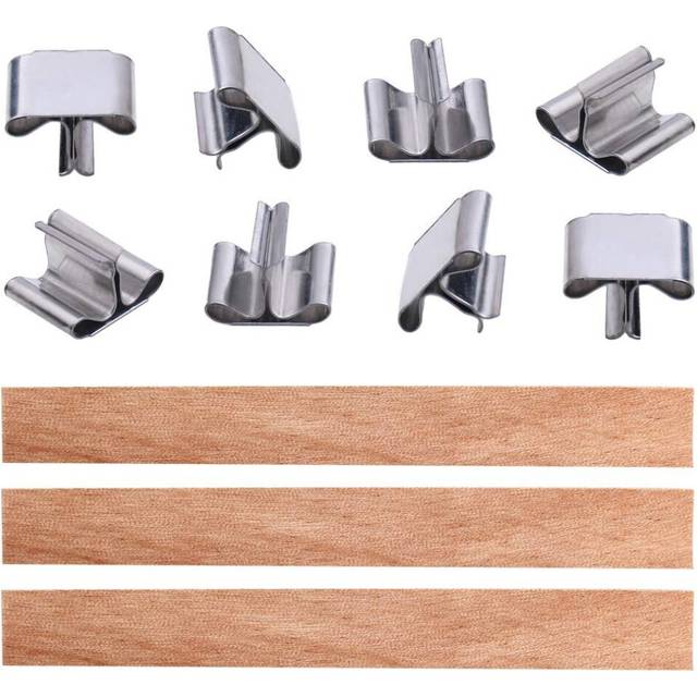 Candle Wicks With Base Wood Candle Wick Core For DIY Candle Making Wooden Candle Wick Set Supplies Handmade Soy Parffin Wax Wick