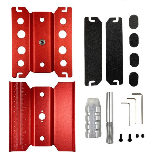 (Red Heighten) Metal Repair Station Workbench Assembly Platform For TRX-4 Axial SCX10 II RC Crawler 1/10 1/8 1/12 RC