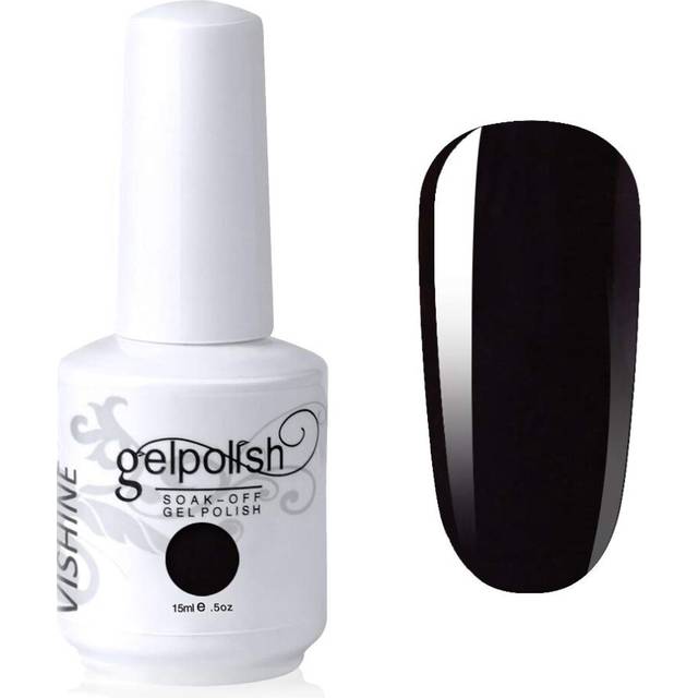 Vishine Gelpolish Manicure Salon UV LED Soak Off Gel Nail Polish Varnish Color Black(1348)