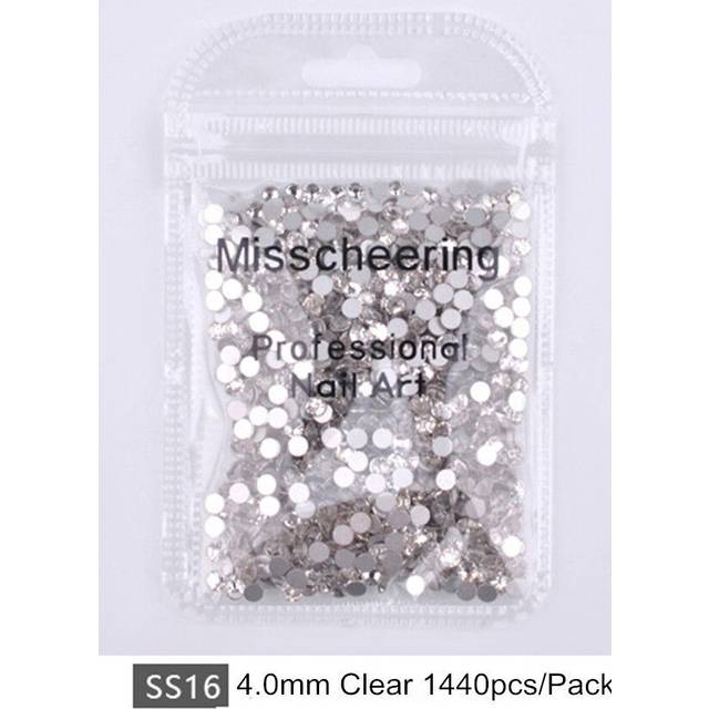 Crystal AB Clear Rhinestone Flat Back Loose Diamante Glass Gems Nail Art Craft