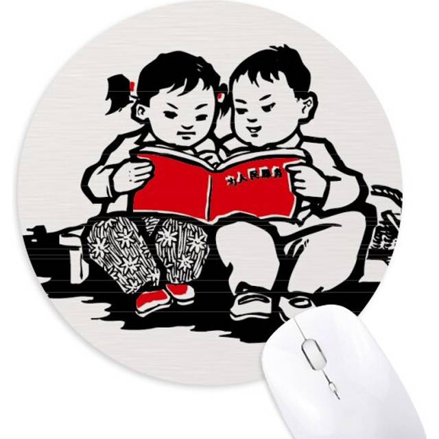 Boy Girl Bench Book Patriotism China Mouse Pad Comfortable Game Office Mat