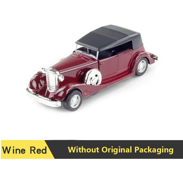 (V16 Wine Red) 1:32 Alloy Diecast Cadillacs 1930 V-16 Vintage Car Model Classic Pull Back Car Vehicle Replica For Collection