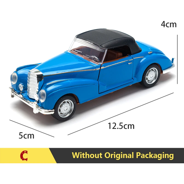 ((BZ)A.Blue) 1:32 Alloy Diecast Mustang GT Classic Vintage Car Model Pull Back Car Miniature Vehicle Replica For