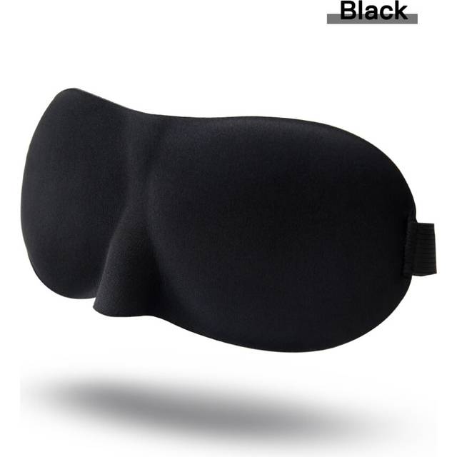 (Black) 1 piece Soft Memory Foam 3D Sleep Mask - Perfect for Travel and Blackout Sleep