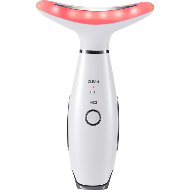 Chronus Neck Face Massager, Facial Massager for Double Chin, 3 Modes, Face Sculpting Tool with Vibration - White