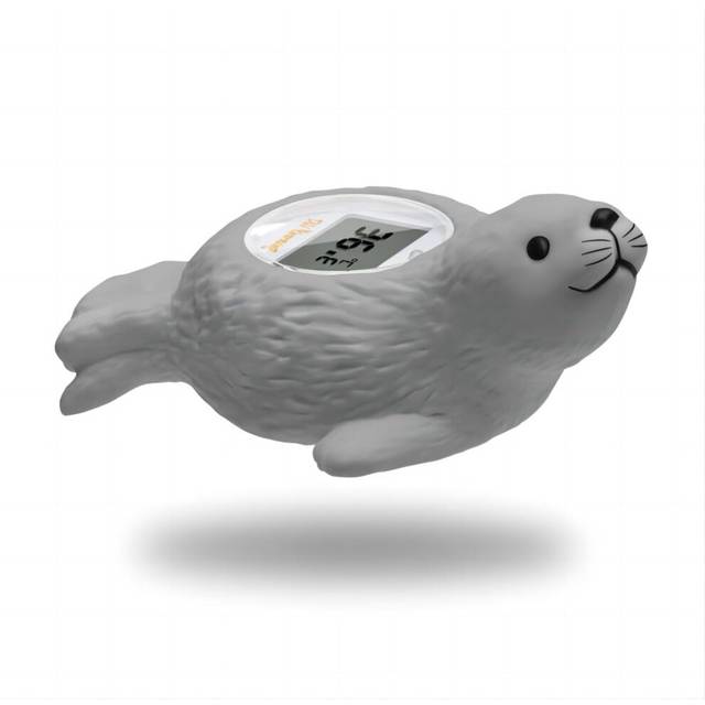 Seal Baby Bath Thermometer, Toddlers Floating Bath Toy, Bathtub Thermometer Available for Fahrenheit and Celsius degree - Grey