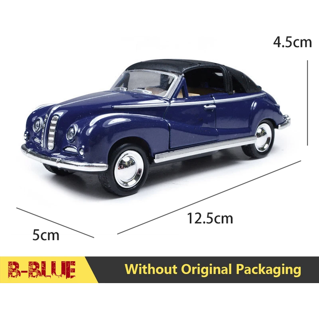 ((BM)B.Blue) 1:32 Alloy Diecast Mustang GT Classic Vintage Car Model Pull Back Car Miniature Vehicle Replica For