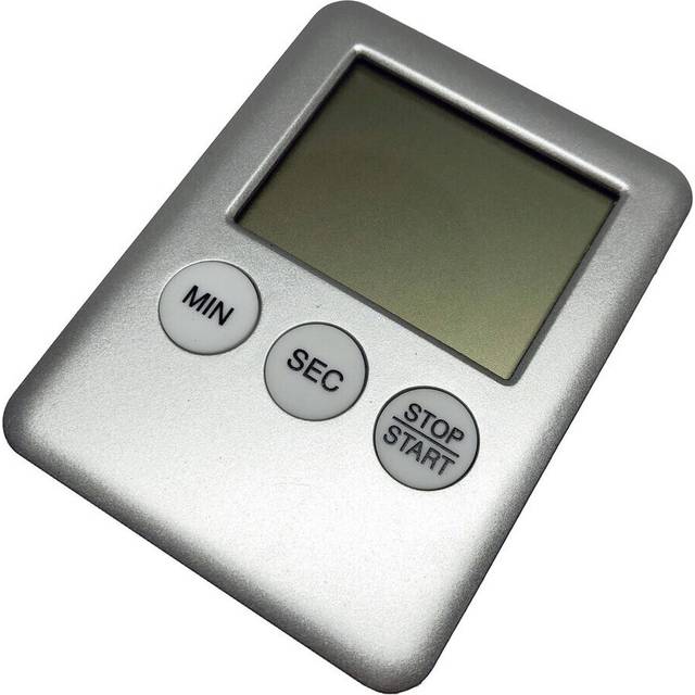 Magnetic Kitchen LCD Digital Timer Countdown Electronic Count Down 99 Minute Egg-1 Piece-Silver