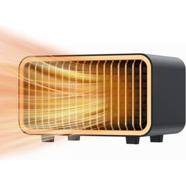 (UK) Portable 800W PTC Ceramic Space Heater - Quiet, Fast Heating, Tip-Over & Overheat Protection, 2 Adjustable Gears for Bedroom/Office
