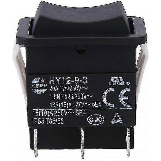 (1PC, One size) Hy12-9-3 Easy Install Arc Small On Off Push Button Safe Rocker Switch Industrial