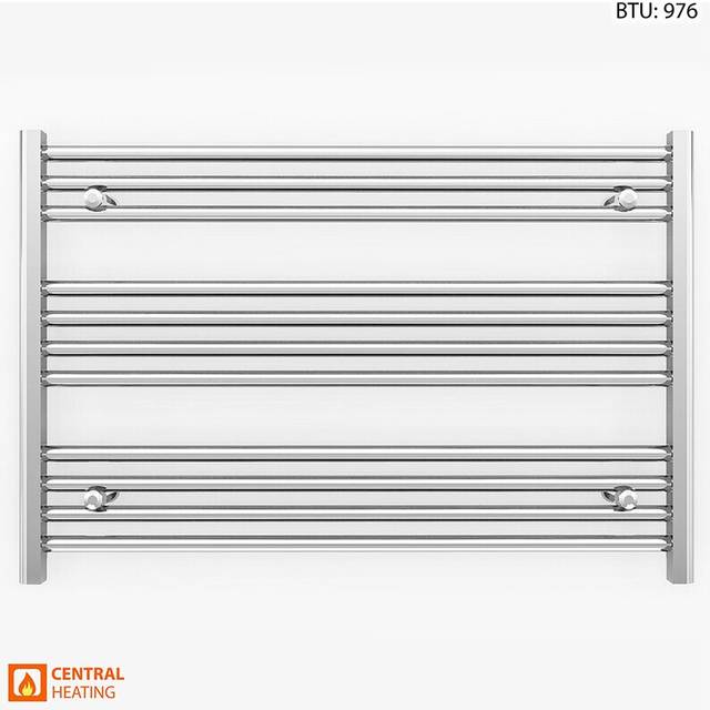 (900 x 600mm (BTU: 976)) Chrome Bathroom Designer Straight Towel Radiator