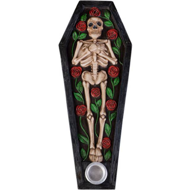 Skeleton with Roses Coffin Cone & Incense Burner