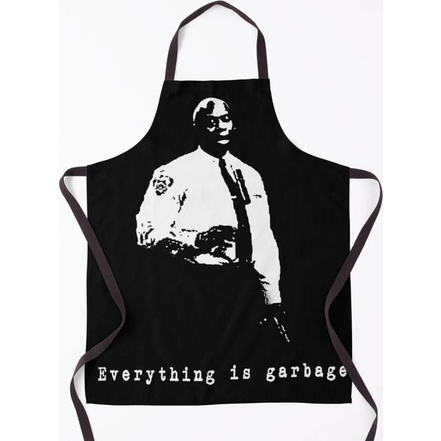 Everything is garbage captain holt stencil wallpaper design Grill Aprons for Kitchen BBQ Chef