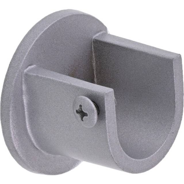 (Metal Finish (Pack of 1), Matt Silver (Wall Bracket)) Lister Cartwright 19mm Curtain Pole Ends Brackets Pack of 1, 2, 3 Adjustable Screws