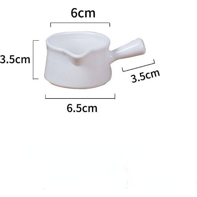 (a-White 55Ml) Ceramic Mini Saucepan Milk Jug Cookware Kitchen Cookware Pot Jam Bowl Milk Cup With Handle Sugar Bowls