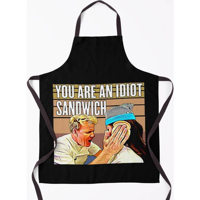 Gordon Ramsay Idiot Sandwich Grill Aprons for Kitchen BBQ Chef