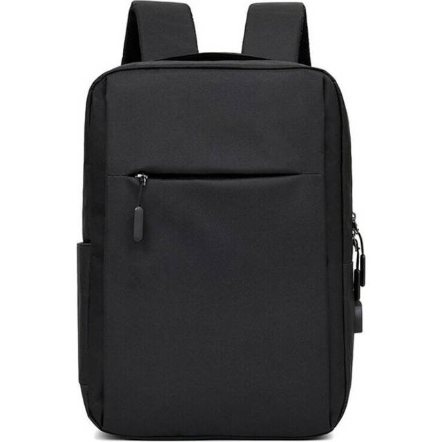 15.6-inch Computer Business Bag Multi-function USB Charging Backpack (Black)