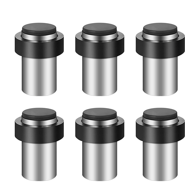 6Pieces Floor Mounted Door Cylindrical Stop for Bottom or Top of