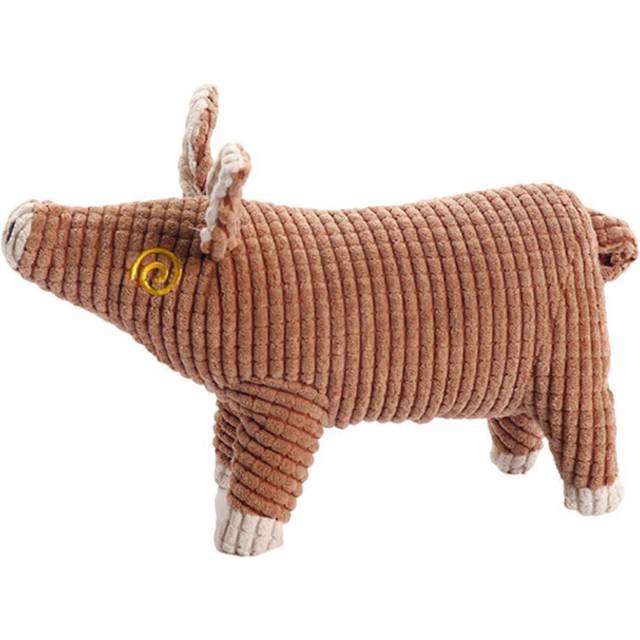 (coffee, One size) 2025 New Plush Chew Dog Toys for Small Dogs,Durable Cute Pig Animal Puppy Teething Chew Toys