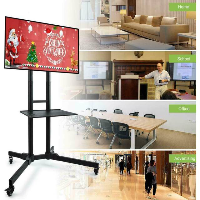 "Mobile Floor Standing TV Trolley Cart Mount Bracket TV Stand for 32""-70"" TVs UK"