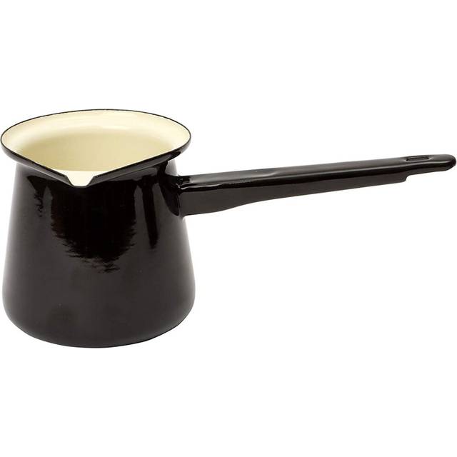 Dexam 17819267 Vintage Turkish Coffee Pot, Enamel, Black, 20.8x10.2x9 cm
