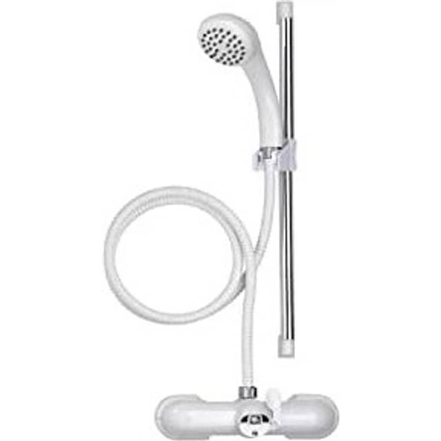 Croydex Bath Shower Mixer Set White & Chrome, 430mm, (AB220022)