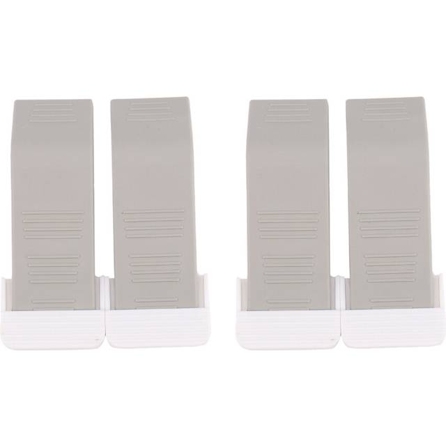 Door Stopper 4 Pack Set Premium Heavy Duty Stop Rubber Wedge with Decorative Storage Holder-Perfect Doorstop(Gray)