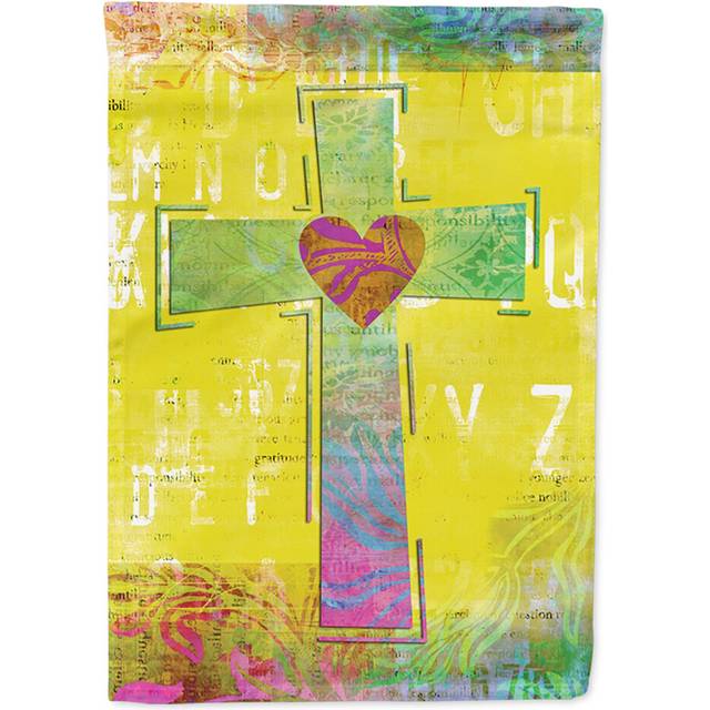 Caroline's Treasures SB3100CHF Artsy Cross Canvas House Flag  Large  Multicolor