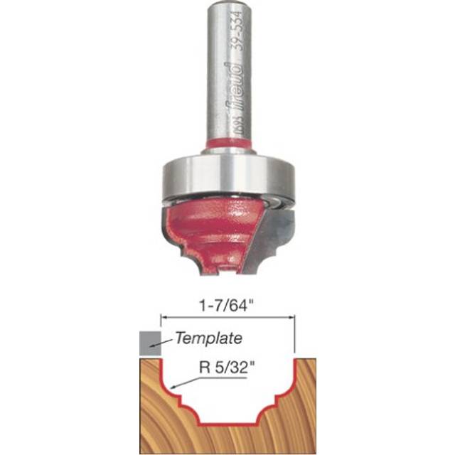 Freud 39-534 1-7/64-Inch Diameter Top Bearing Cove and Bead Groove Router Bit with 3/8-Inch Shank