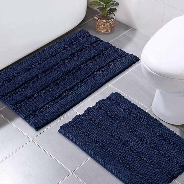 (As show, One size) Grey Bathroom Rug Sets, Extra Thick Bath Rugs For Bathroom