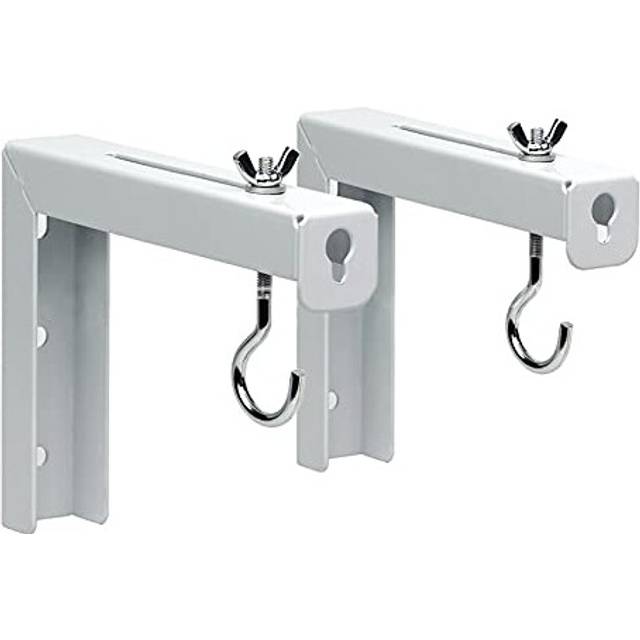Universal projector screen l-bracket wall hanging, 2pc adjustable extension